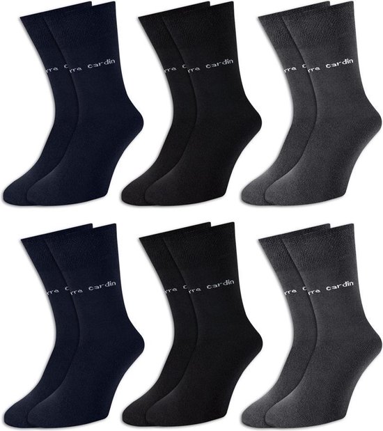 6 Paire de chaussettes homme Pierre Cardin® - bleu anthracite noir
