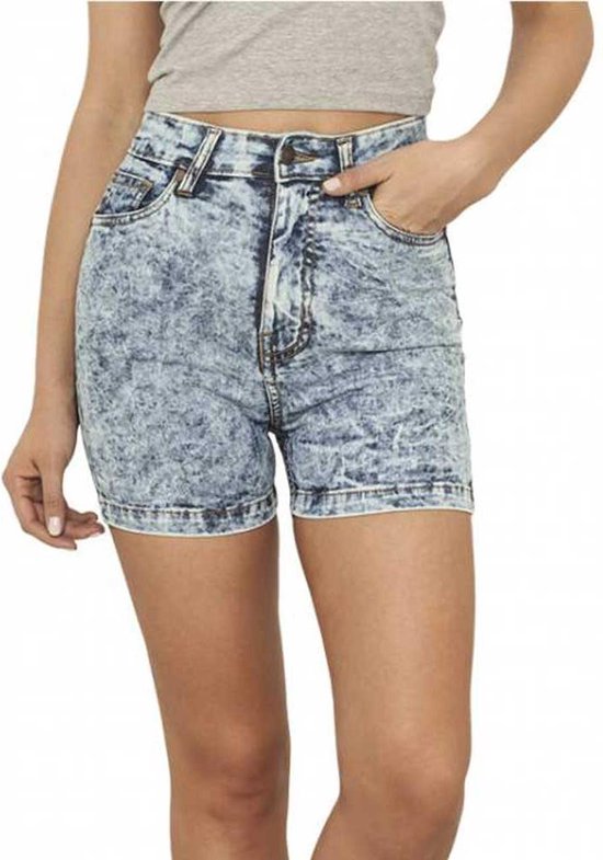 Urban Classics Korte broek -Taille, 26 inch- High Waist Denim Skinny Blauw  | bol.com