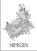 Nijmegen Plattegrond poster B2 poster (50x70cm) - DesignClaudShop