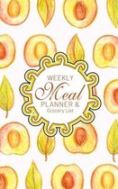 Weekly Meal Planner And Grocery List: Hardcover Book Family Food Menu Prep Journal With Sorted Grocery List - 52 Week 6 x 9 Hardbound Food Planner And