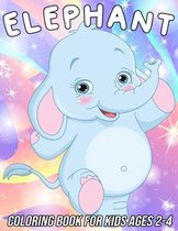 Elephant Coloring Book for Kids Ages 2-4