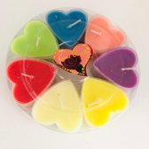 Harten kaarsjes 7 stuks- Valentijnkado