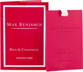 Max Benjamin Geurkaart Rose & Champagne 10 Cm Papier Rood