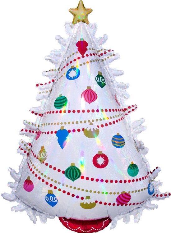 Anagram Folieballon Supershape Christmas Tree 66 X 91 Cm Wit