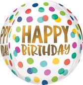 Amscan Folieballon Happy Birthday 60 X 55 Cm Wit/multicolor