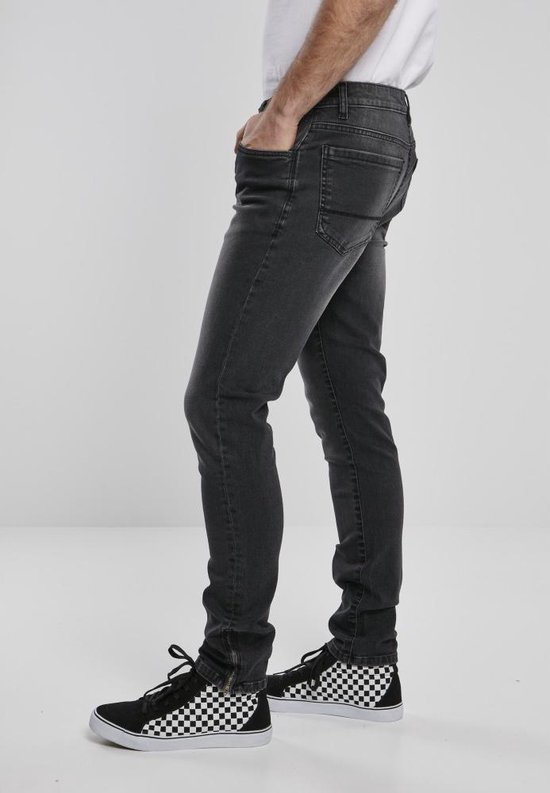 Urban Classics Skinny jeans -32/34 inch- Slim Fit Zip Zwart | bol.com