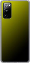 Samsung Galaxy S20FE - Smart cover - Geel Zwart - Transparante zijkanten