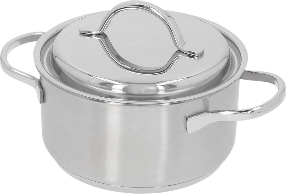 Demeyere Resto 3 RVS Kookpan – Kookpan inductie – 16 cm – 1,5L Inhoud - Deksel Inbegrepen