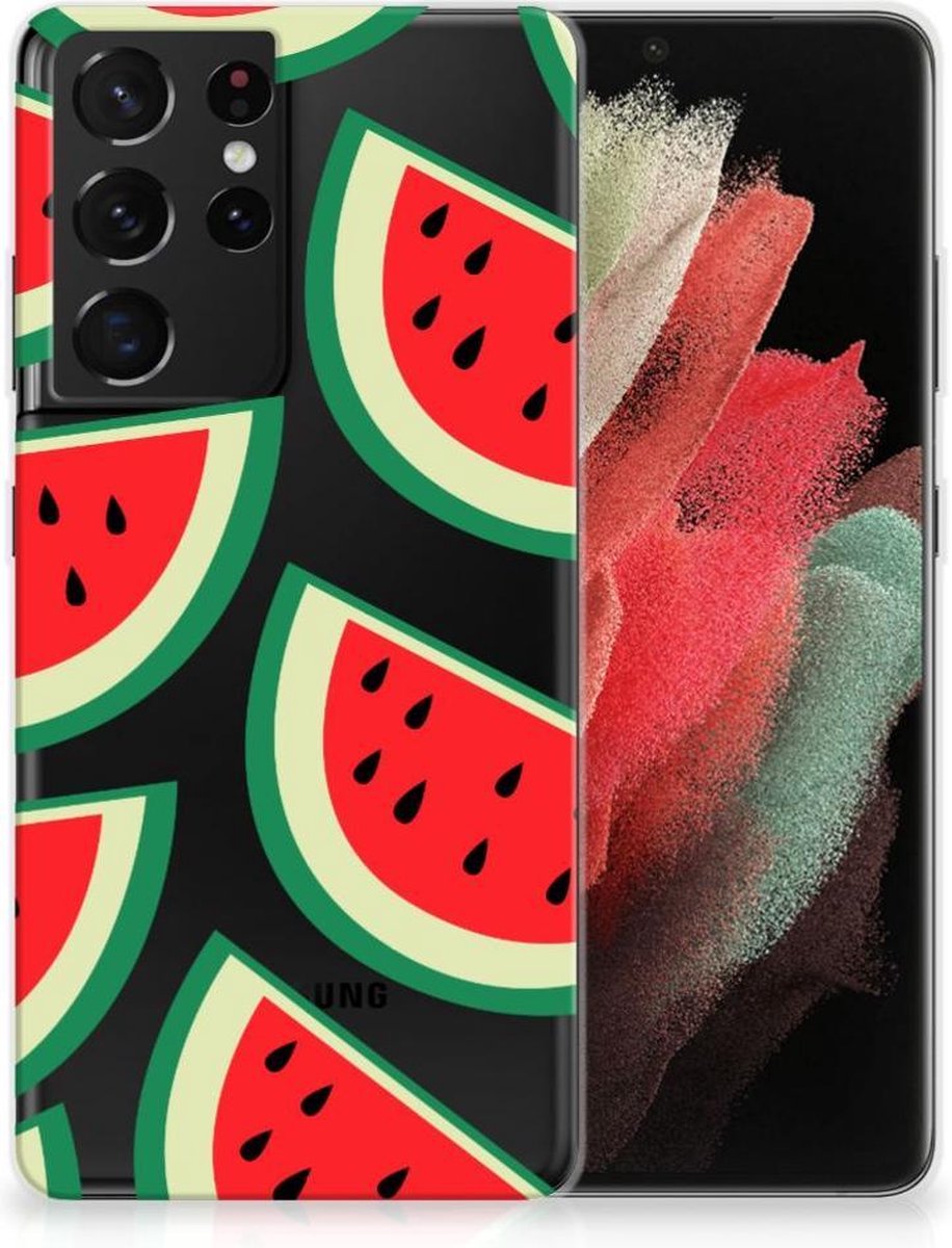 Samsung Galaxy S21 Ultra Siliconen Case Watermelons