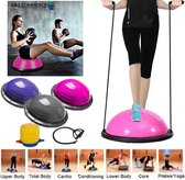 Balance board -  +2 weerstandsbanden - Balance trainer - Balance bal - Balance boards - Blauw - wobbel board - balansbord - bosu - wobbel - yoga bal - fitness bal - indo board - balanstrainer