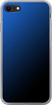 Apple iPhone SE (2020) - Smart cover - Blauw Zwart - Transparante zijkanten