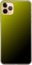 Apple iPhone 11 Pro Max - Smart cover - Geel Zwart - Transparante zijkanten
