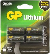 GP Lithium CR123A batterij - 4 stuks