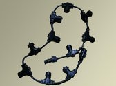Winglinks Gold- Curtain belt - 2M - 20 Sockets - zwart