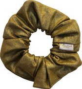 Ellastiek scrunchie goud- haarelastiekjes - haar accessoire - luxe uitstraling en kwaliteit- Handmade in Amsterdam(mariastiek)