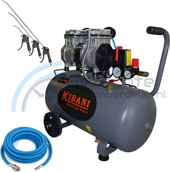 Kibani STILLE compressor 50 liter MET TOEBEHOREN | bol.com