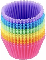 Siliconen Cupcake Vormpjes | Ronde Muffin Bakvorm Cakejes | Mini Cake Bakvormpjes | 12 stuks