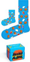 Happy Socks XKMIM02-6000 Mini Me Hamburger 2-pack Gift Box - Maat 36/0-12M