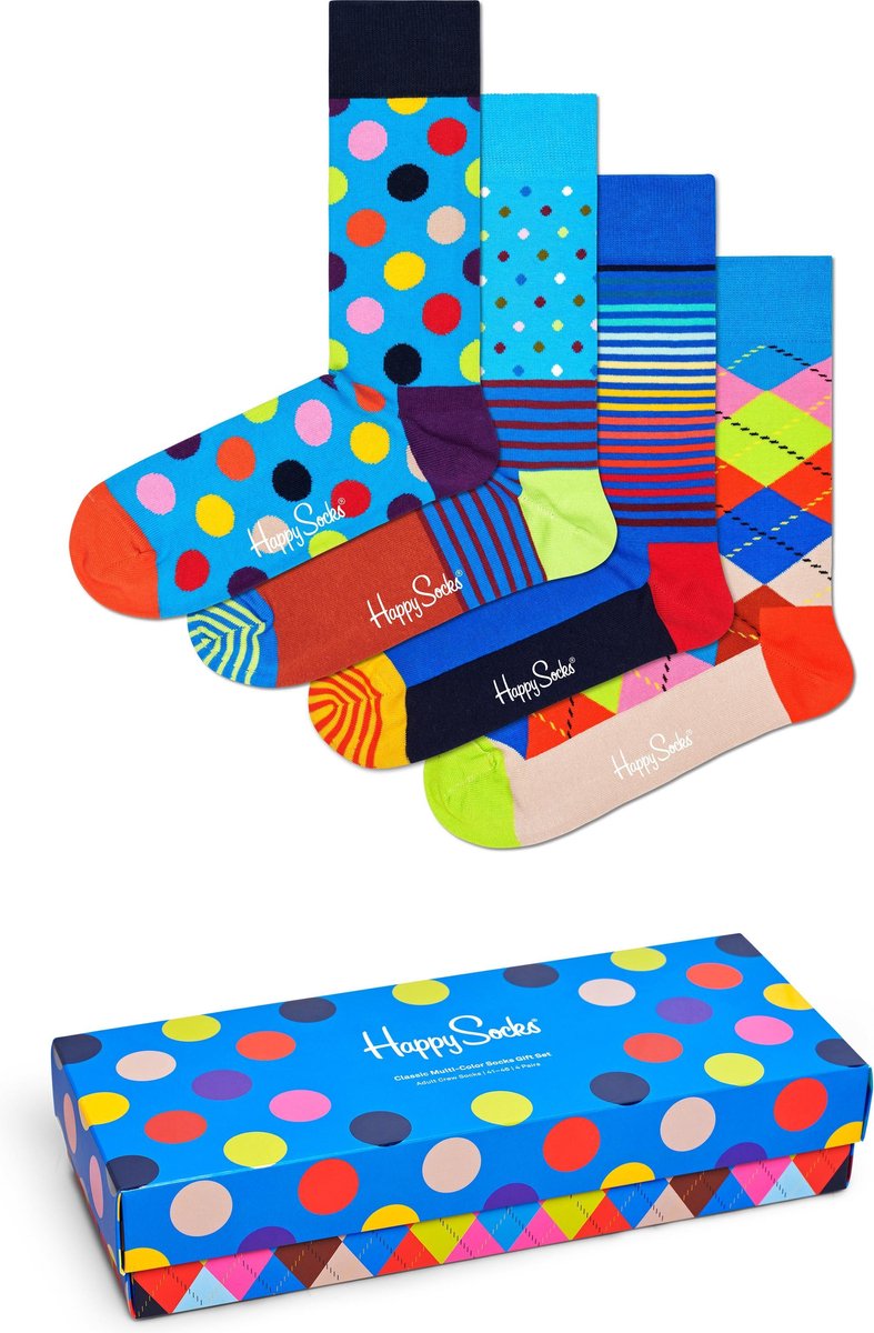 Happy Socks Classic Multi Colour Gift Box 4P Maat 3640
