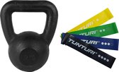 Tunturi - Fitness Set - Weerstandsbanden 4 stuks - Kettlebell 12 kg