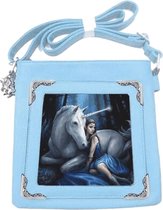 Anne Stokes schoudertas met 3D afbeelding Blue moon unicorn