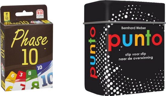 Afbeelding van het spel Spellenset - Bordspel - 2 Stuks - Phase10 & Punto