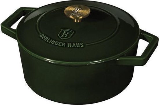 Berlinger Haus 6503 - Gietijzeren Braadpan - 24 cm - Gietijzer - Emerald  collection | bol.com