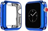 Full Cover Bumper voor Apple Watch 42/44mm – Full body Siliconen Case Bescherming Hoesje iWatch – Blauw - Apple iWatch bescherming - iwatch full body becherming silliconen -