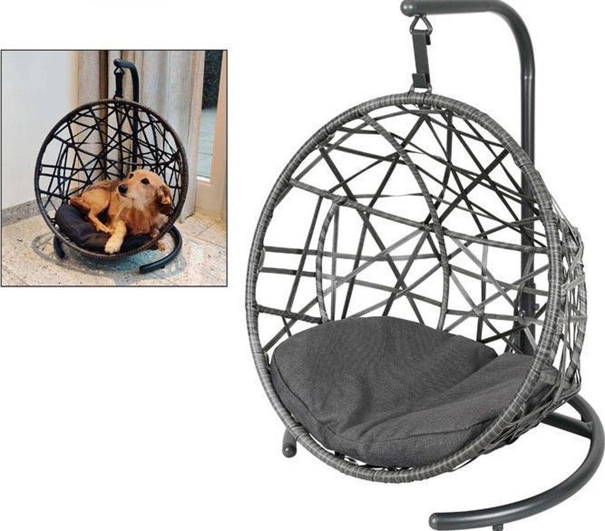 Egg - Chaise suspendue - animal domestique - chien - chat - métal | bol.com