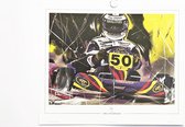 Lithografie - Eric Jan  Kremer - Karting met Jarno Trulli 1 van 250