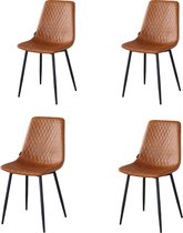 Troon Collectie eetkamerstoel - Velvet zwart - Fluweel - Met armleuning - Chique velvet stoel - Comfort