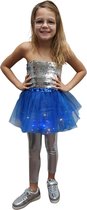 Tutu - jupon fille - Magic - jupe en tulle - avec lumières colorées - bleu cobalt - ballet - ballerine - comédie musicale - anniversaire - noël - carnaval