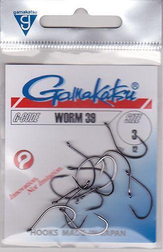 Gamakatsu Worm 39 Haak Maat 3 (WORM39) — afbeelding 2