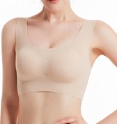 WiseGoods - Seamless BH - Push Up BH - Naadloze BH - BH met Padding - Ondergoed - Lingerie - Nude - M/L