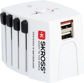 Skross SKR1302940 Reisadapter Combo - Wereld-naar-zwitserland Geaard