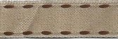 SR1221/06 Ribbon 16mm natural with stitching edge 06 brown 20mtr