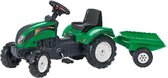 Falk Ranch Tractor + Aanhanger Groen 2+