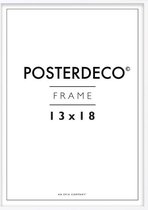 Fotolijst - Posterdeco - Premium Hout - Fotomaat 13x18 cm - Posterlijst - Fotolijstje - Wit
