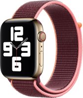 Nylon Sport Loop Bandje - Paars/Oranje - Plum - Geschikt voor Apple Watch - 38/40mm