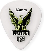 Clayton Acetal standaard plectrums 0.63 mm 12-pack