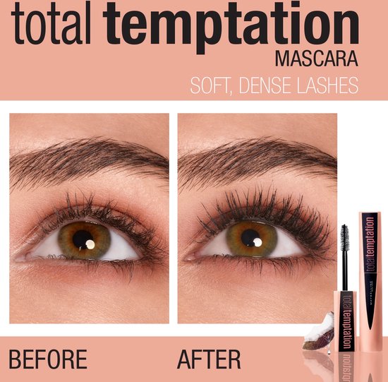 Maybelline Total Temptation mascara - Zwart | bol.com