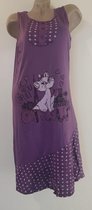 Dames mouwloze nachthemd met kattenafbeelding L 38-40 paars