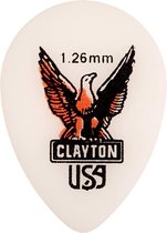 Clayton Acetal small teardrop plectrums 1.26 mm 6-pack