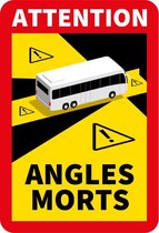 Dode Hoek Sticker Bus - Voordeelset van 3 stuks - 17 x 25 cm - Waarschuwing - Attention Angles Morts