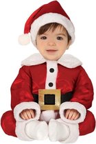 Kerstman baby verkleed kostuum 3-delig - Kerst verkleedkleding - Kerstmannen outfit voor baby's 12-24 maanden