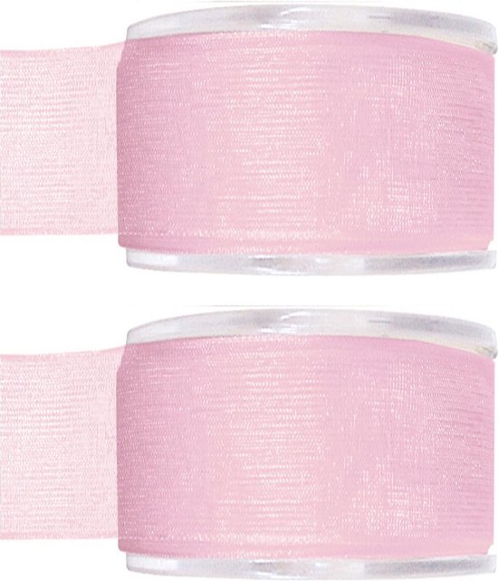 1 rol organza lint wit organza chiffon cadeaulint transparant