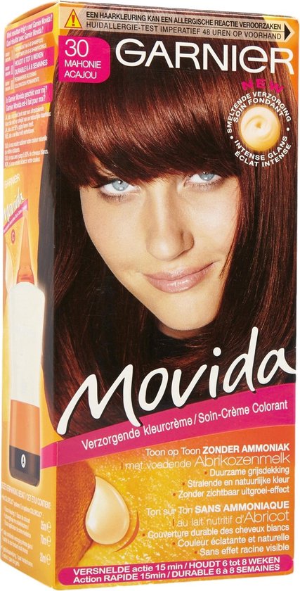 Garnier Movida 30 - Acajou - Couleur crème ton sur ton - Sans ammoniaque -  Avec lait... | bol.com