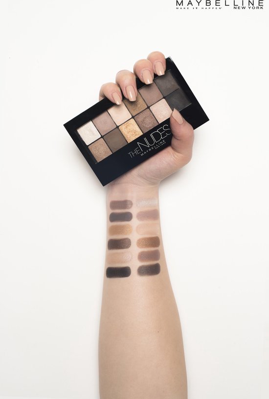 Maybelline New York - The Rock Nudes Palette - Oogschaduw palette met 12 Nude Kleuren Oogschaduw