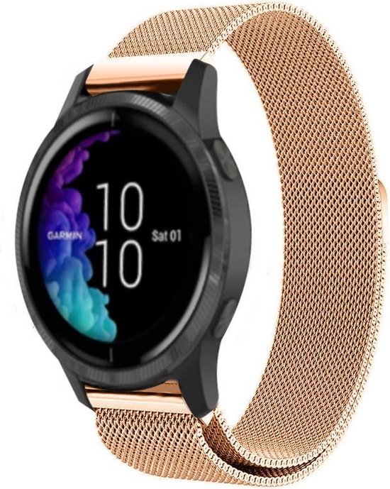 Petulance Billy passage Milanees Smartwatch bandje - Geschikt voor Garmin Venu Milanese band - rosé  goud -... | bol.com