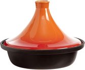 Tajine zwart-oranje - ø25cm - geschikt voor inductie